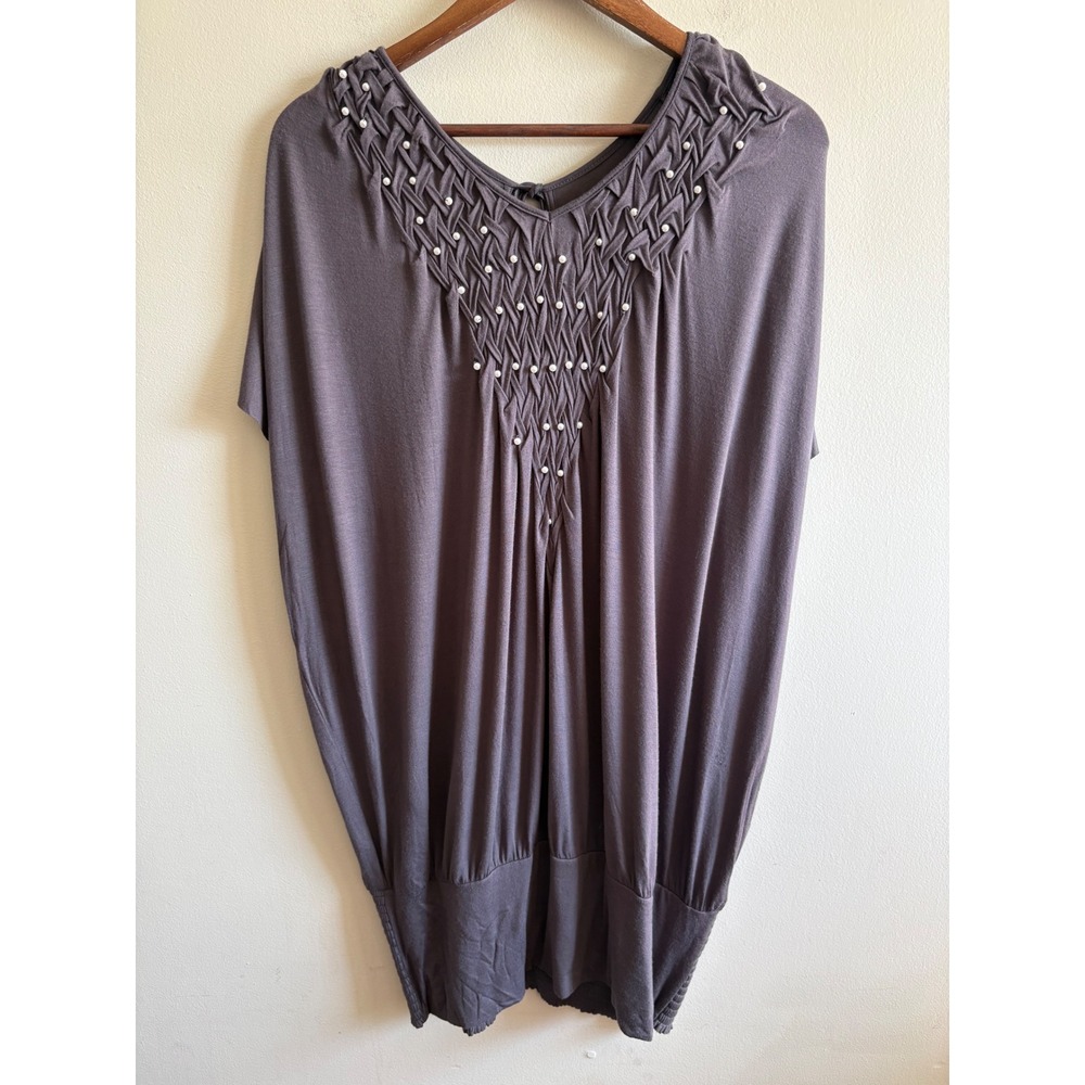 Beaded Boho Tunic Top Draped Whimsigoth Y2K Style